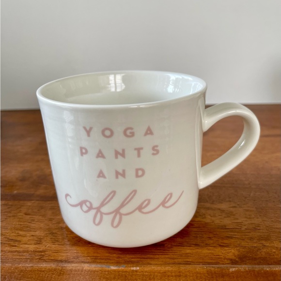 YOGA PANTS AND COFFEE 16oz Stoneware Coffee Cup Mug by Opalhouse - Picture 2 of 7